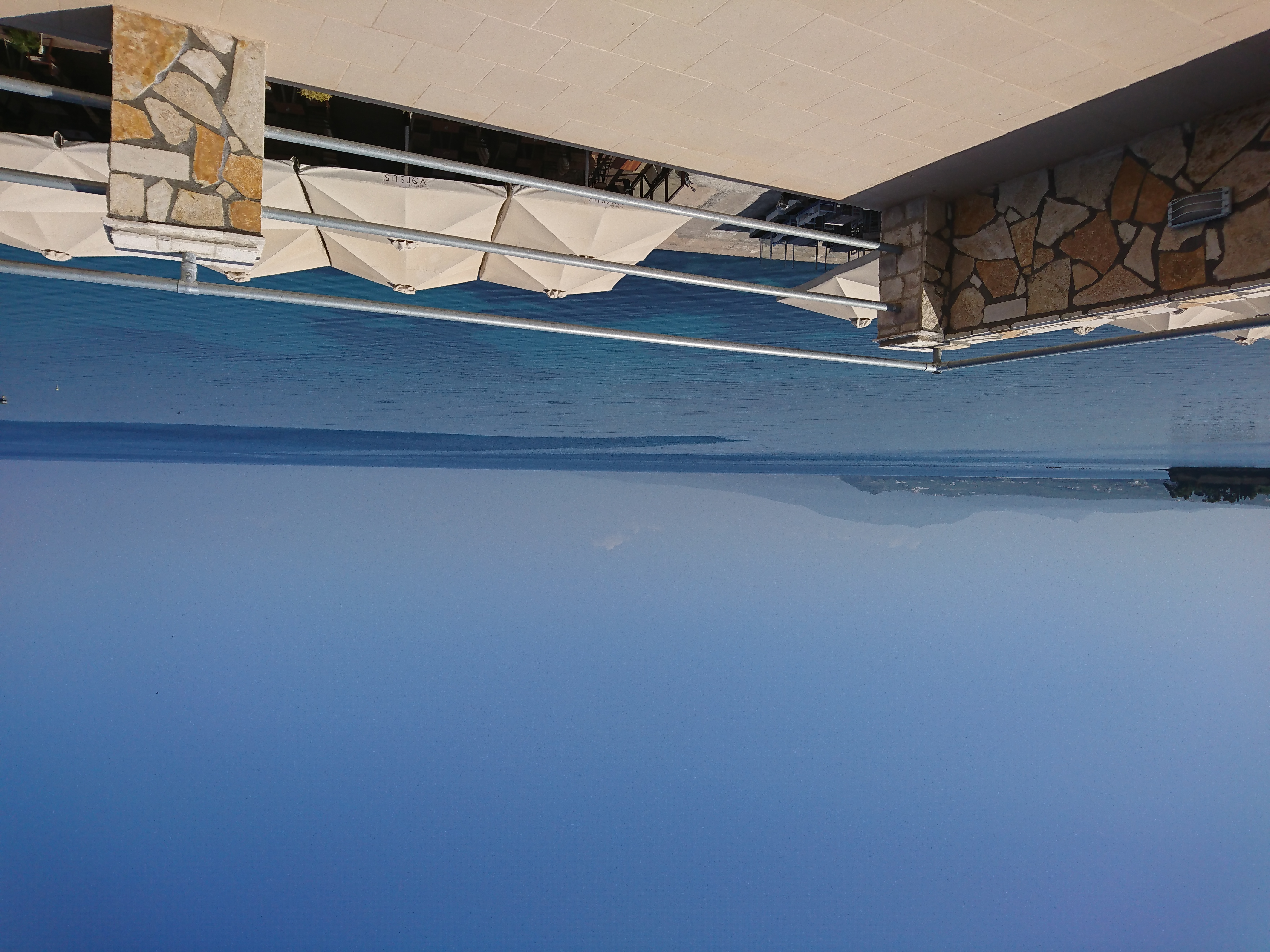 Panoramic sea view from the terrace at Koroni Mare Sea View